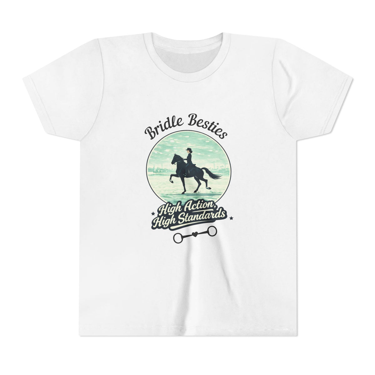 High Action, High Standards Saddle Seat Horse Show Youth T-Shirt - view 2
