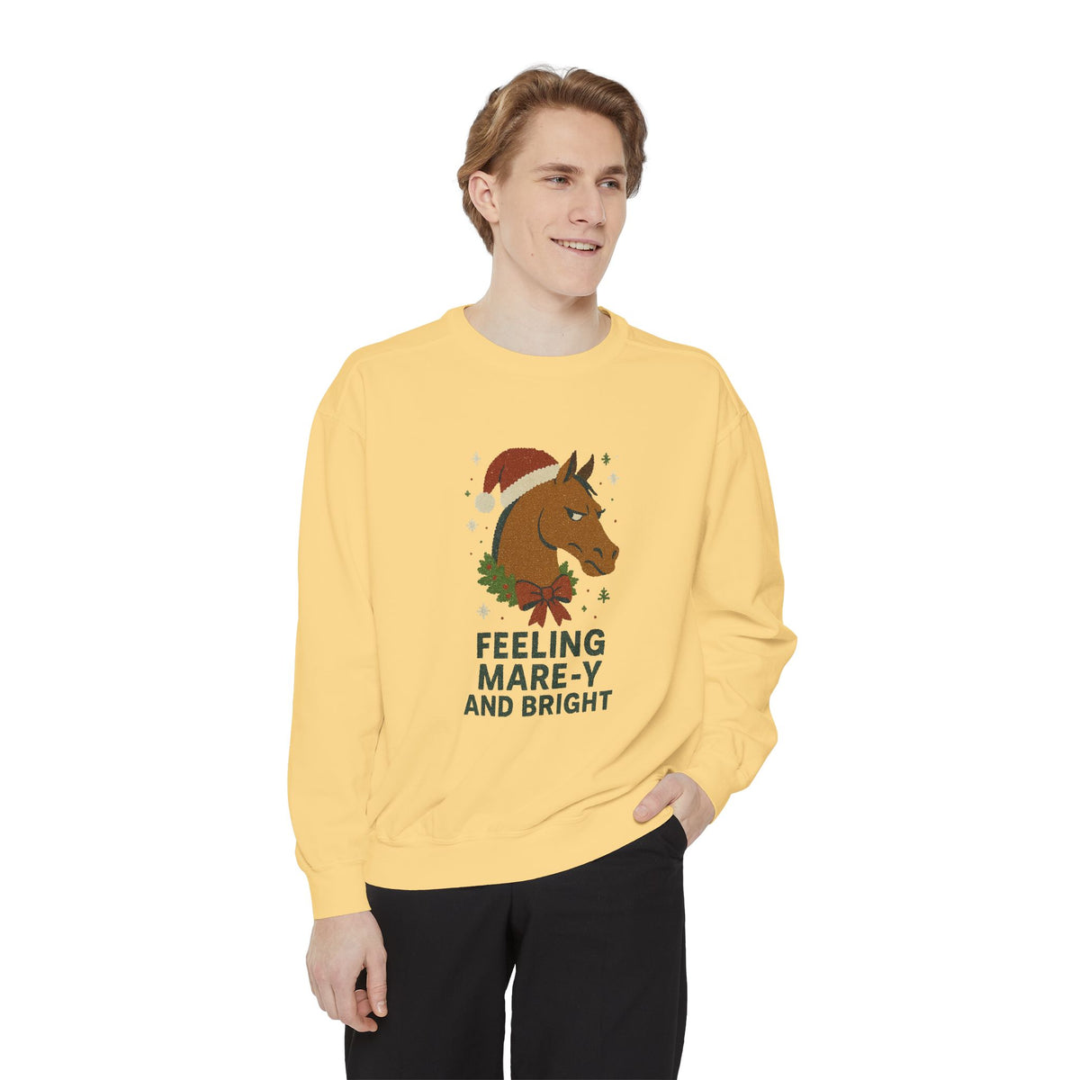Feeling Mare-y and Bright Christmas Horse Sweatshirt (Premium) - view 9