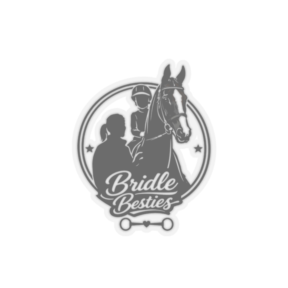 Bridle Besties Mom and Daughter Horse Sticker - Bridle Besties