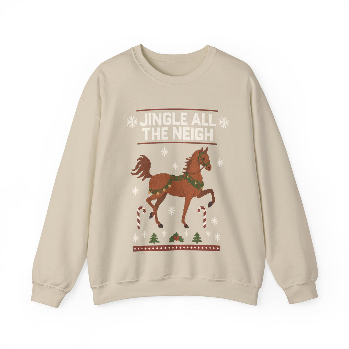 Jingle All The Neigh Christmas Horse Sweatshirt - Bridle Besties