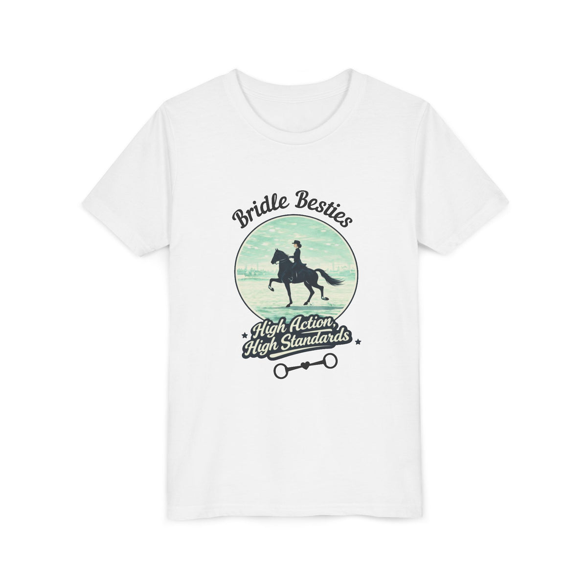 High Action, High Standards Saddle Seat Horse Show Youth T-Shirt - view 9