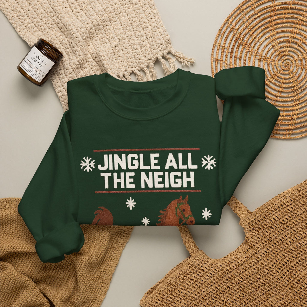 Jingle All The Neigh Christmas Horse Sweatshirt - view 17