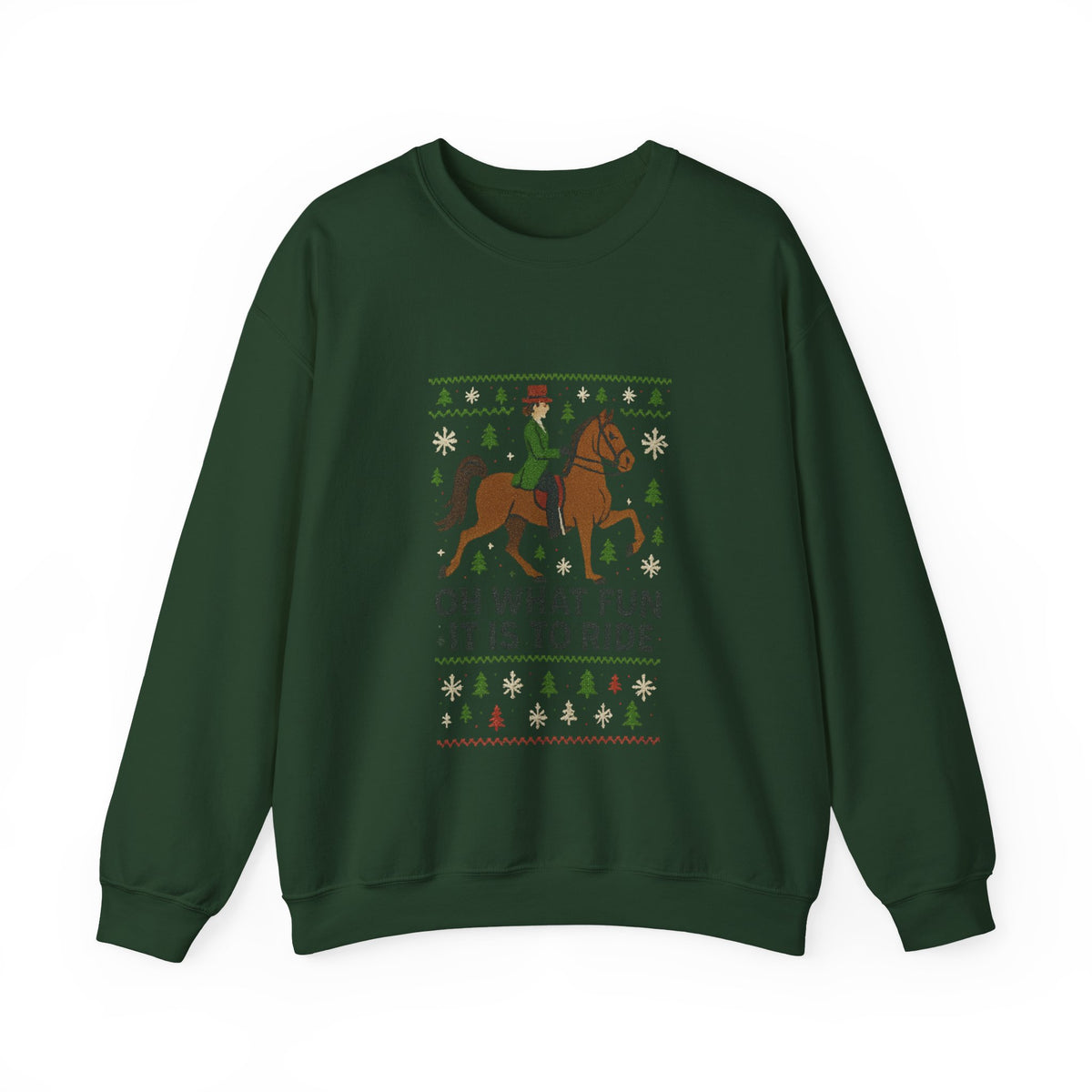 Oh What Fun It Is To Ride Christmas Horse Sweatshirt - view 4