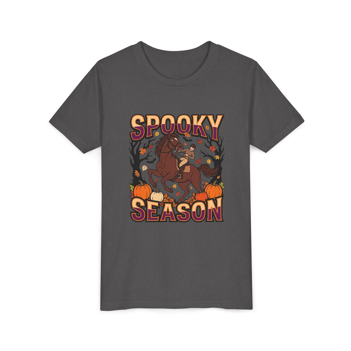 Spooky Season Halloween Horse Youth T-Shirt - view 15
