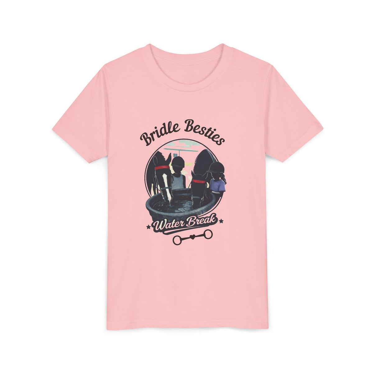 Water Break Horse Girl Youth T-Shirt - Bridle Besties