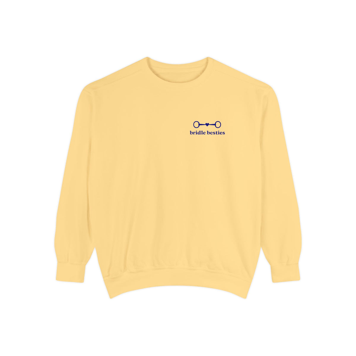 Bridle Besties Preppy Wordmark Sweatshirt (Navy, Premium) - view 3