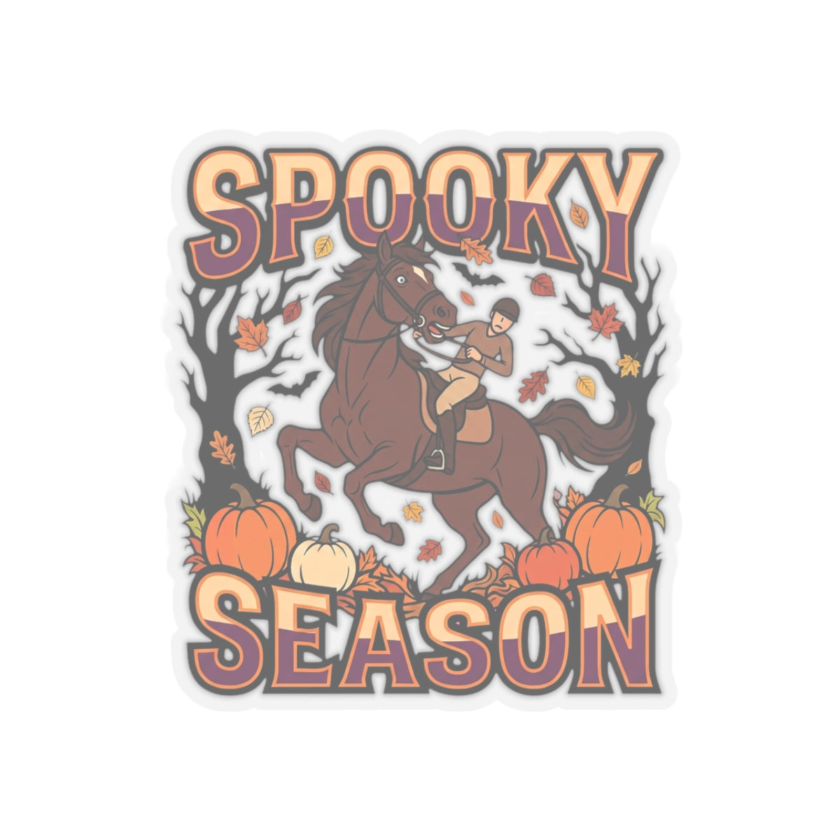 Spooky Season Halloween Horse Sticker - view 3