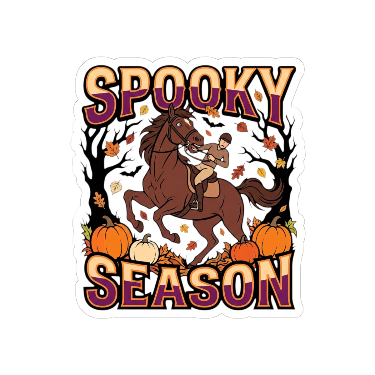 Spooky Season Halloween Horse Sticker - view 6