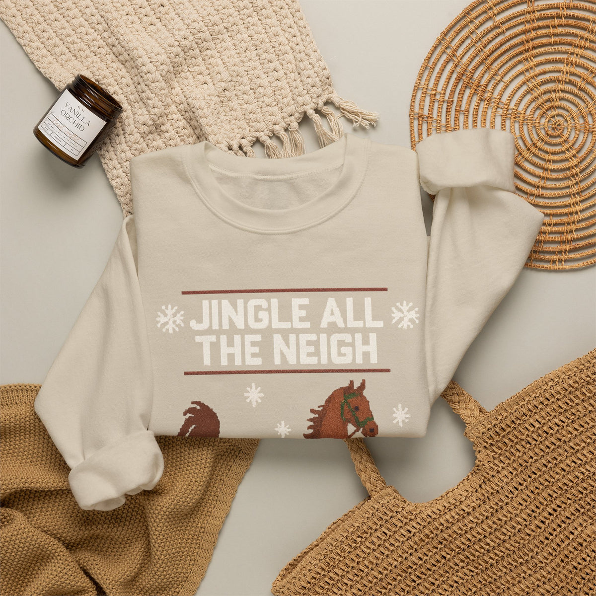Jingle All The Neigh Christmas Horse Sweatshirt - view 8