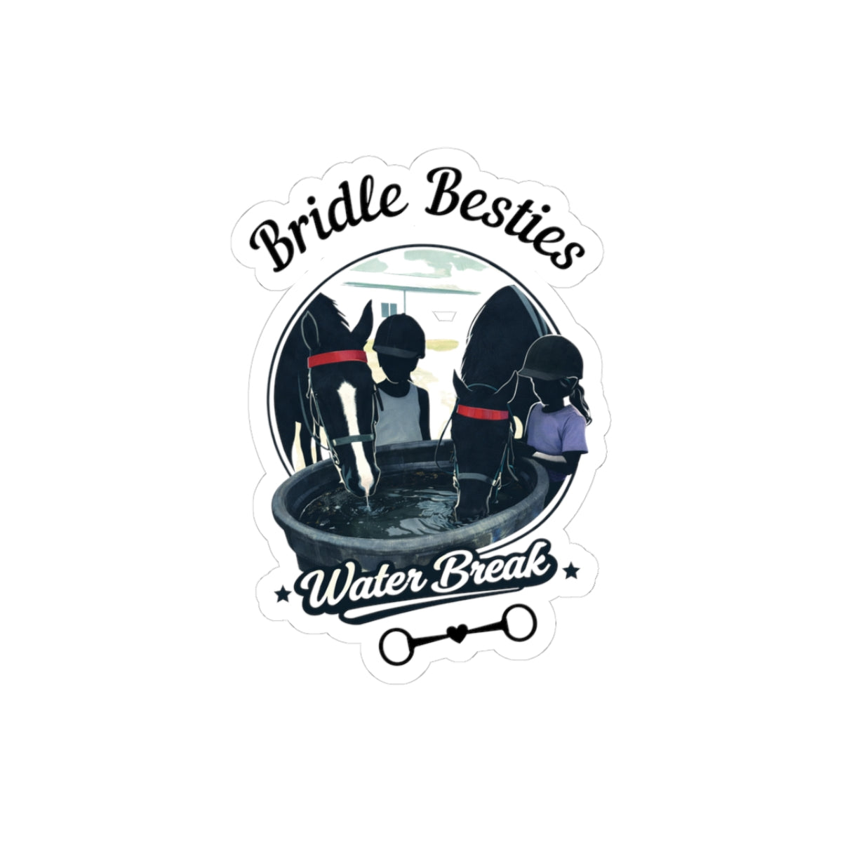 Water Break Horse Girl Sticker - view 4
