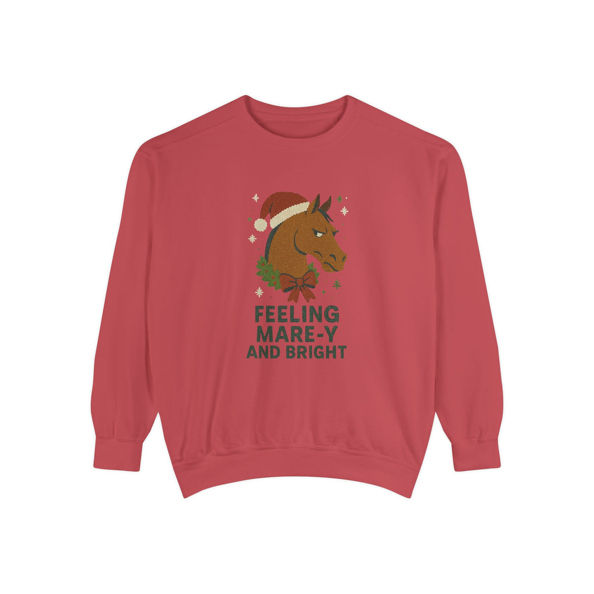 Feeling Mare-y and Bright Christmas Horse Sweatshirt (Premium) - Bridle Besties