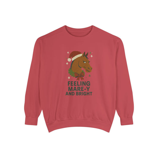 Feeling Mare-y and Bright Christmas Horse Sweatshirt (Premium) - Bridle Besties