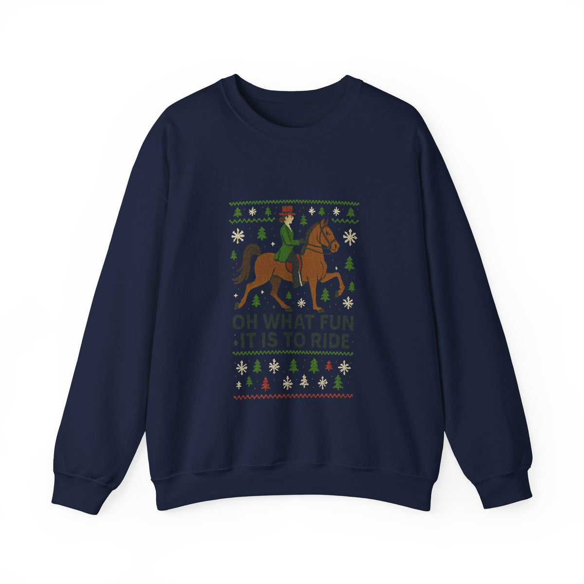 Oh What Fun It Is To Ride Christmas Horse Sweatshirt - view 5