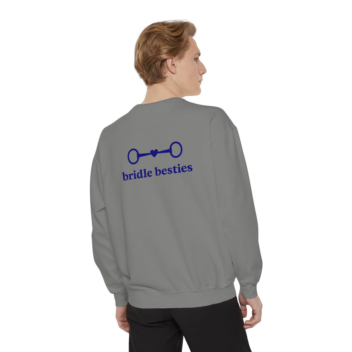 Bridle Besties Preppy Wordmark Sweatshirt (Navy, Premium) - view 17