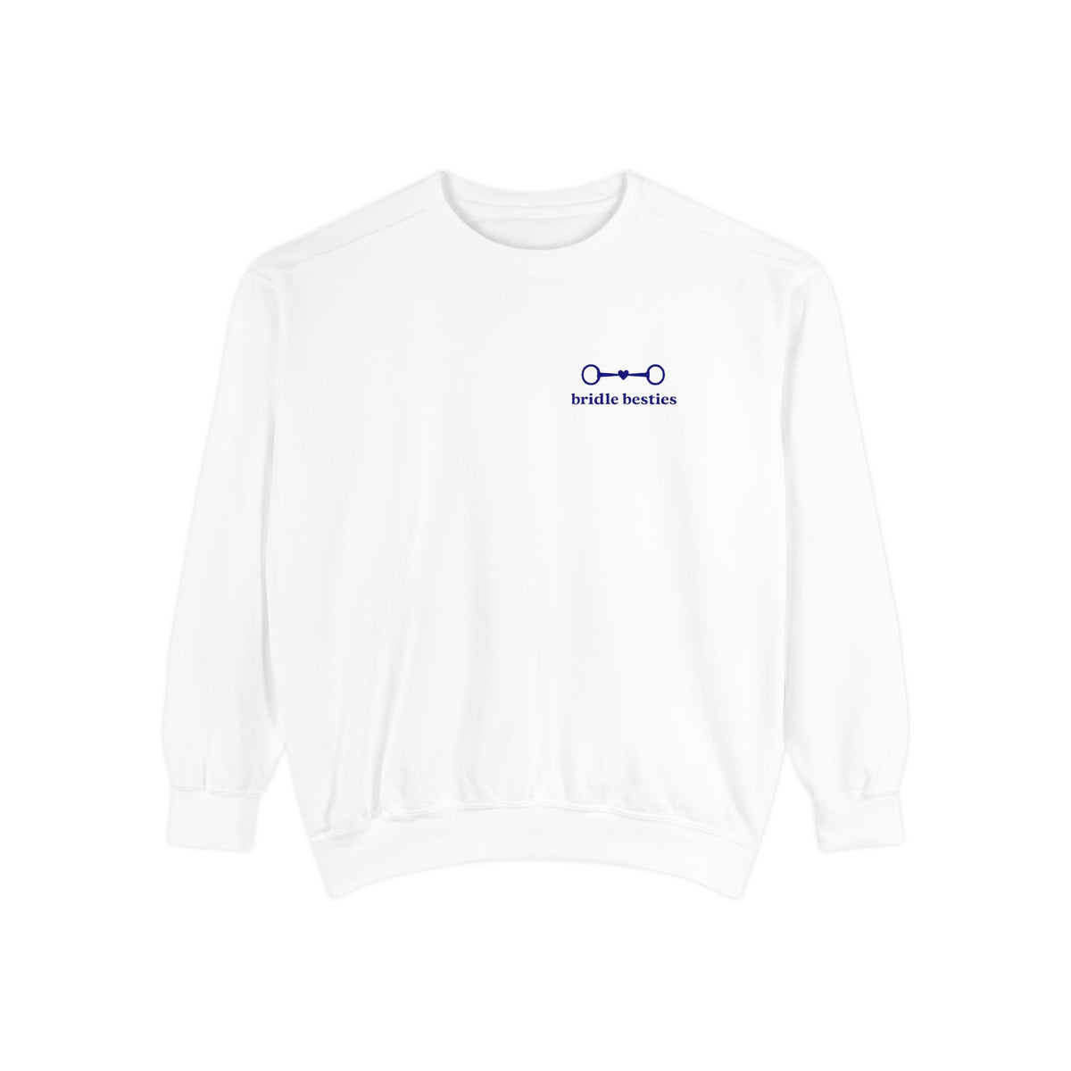 Bridle Besties Preppy Wordmark Sweatshirt (Navy, Premium) - view 2