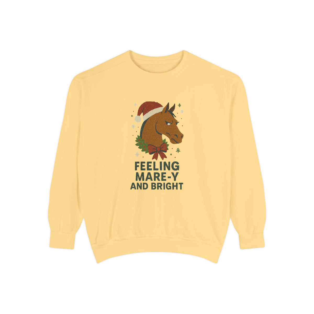 Feeling Mare-y and Bright Christmas Horse Sweatshirt (Premium) - view 2