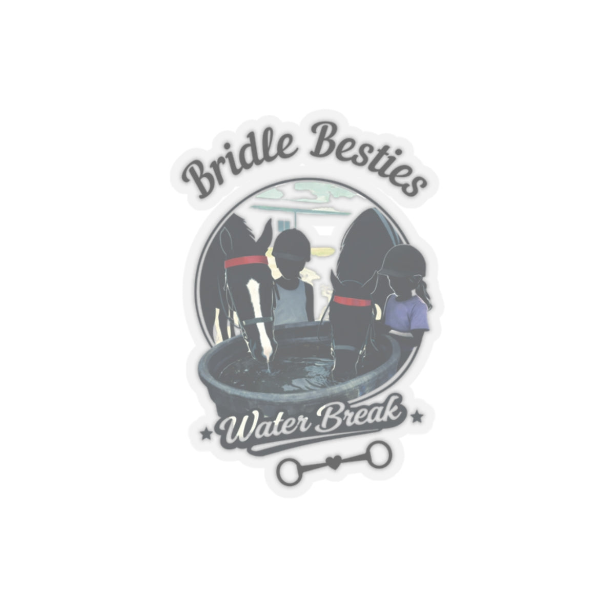 Water Break Horse Girl Sticker - Bridle Besties