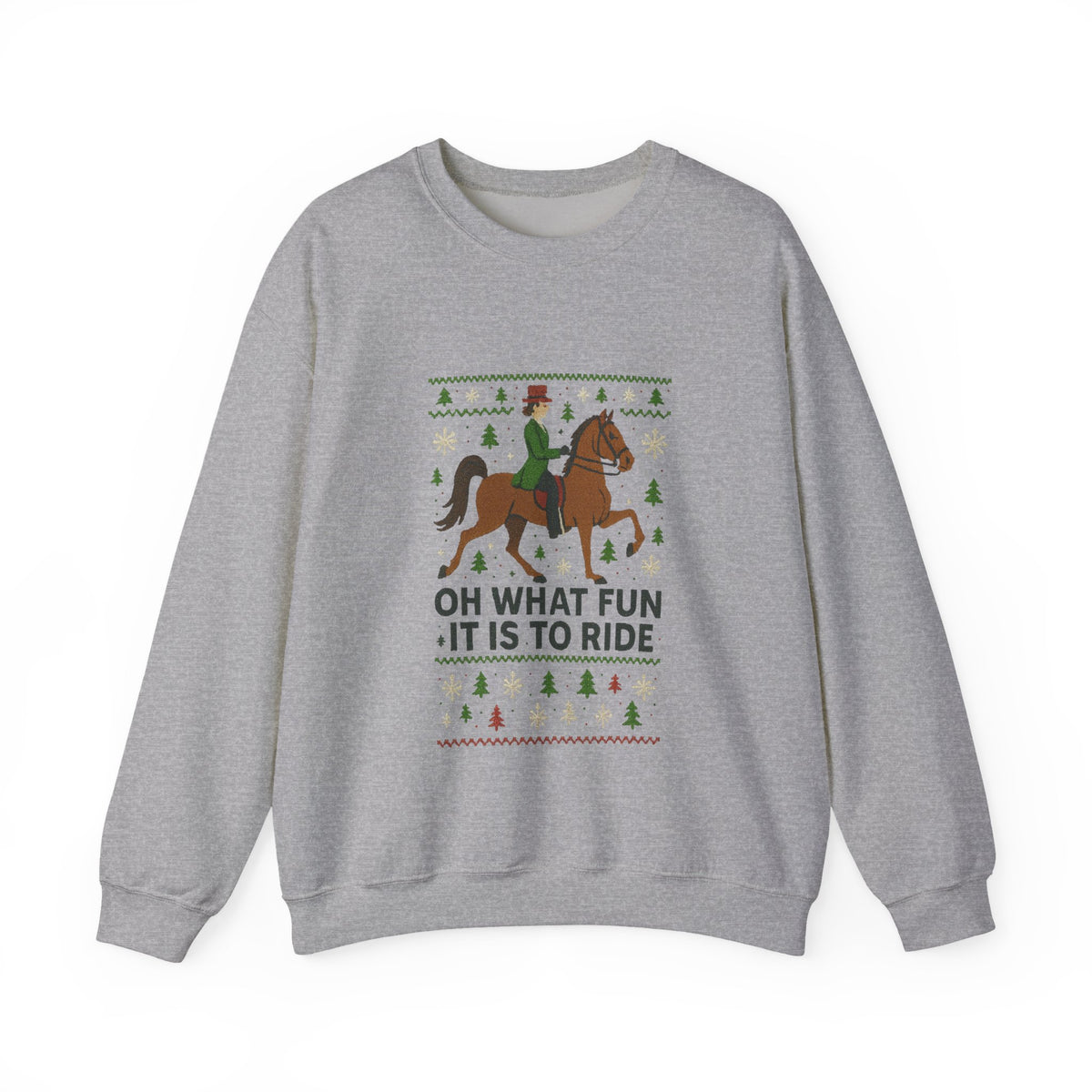 Oh What Fun It Is To Ride Christmas Horse Sweatshirt - view 2