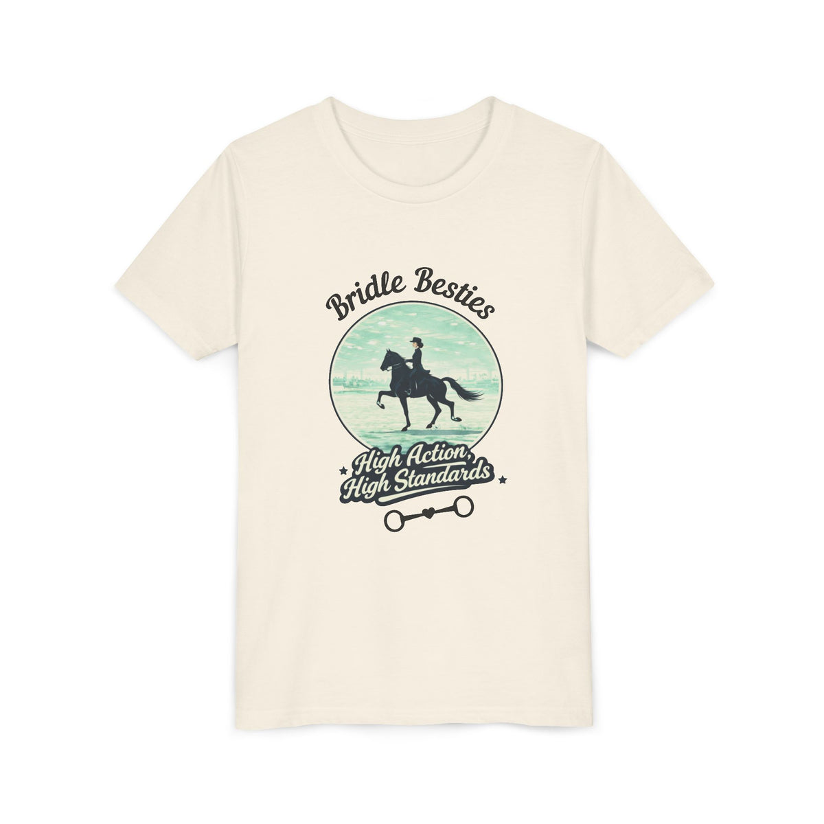 High Action, High Standards Saddle Seat Horse Show Youth T-Shirt - view 6