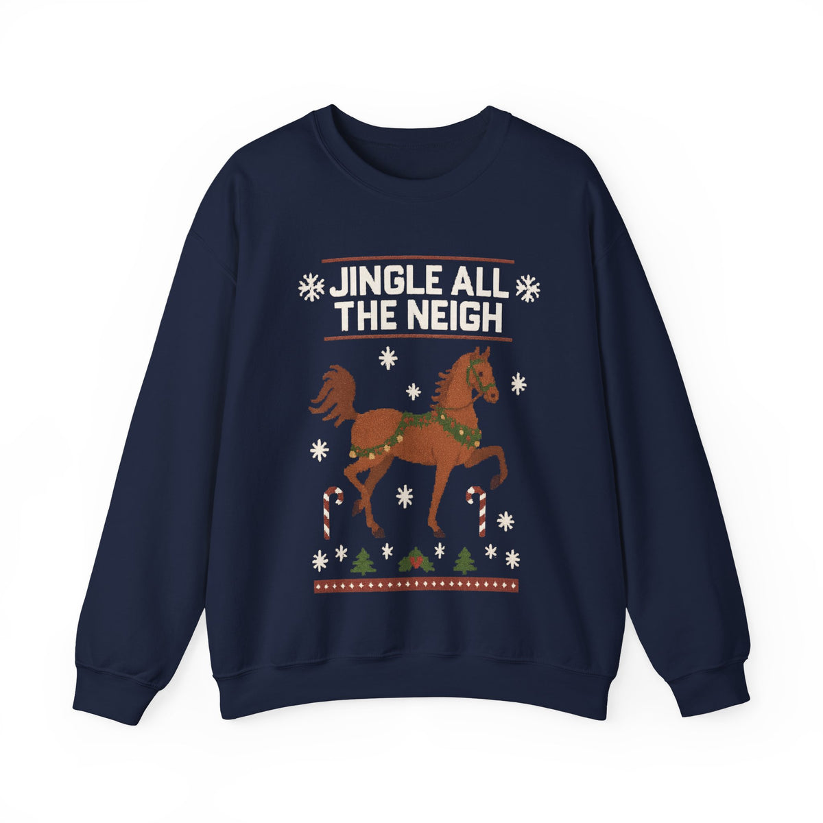 Jingle All The Neigh Christmas Horse Sweatshirt - view 5