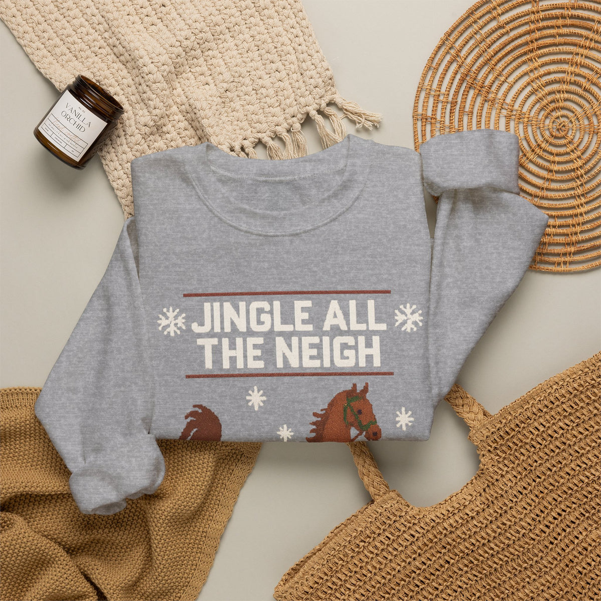Jingle All The Neigh Christmas Horse Sweatshirt - view 11