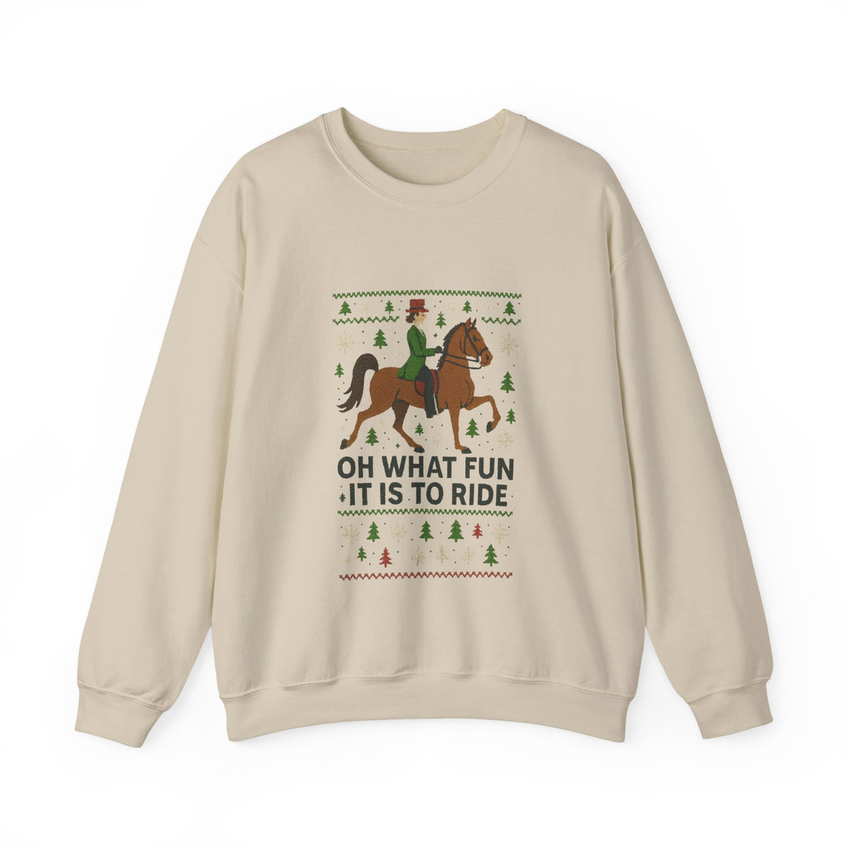 Oh What Fun It Is To Ride Christmas Horse Sweatshirt - Bridle Besties