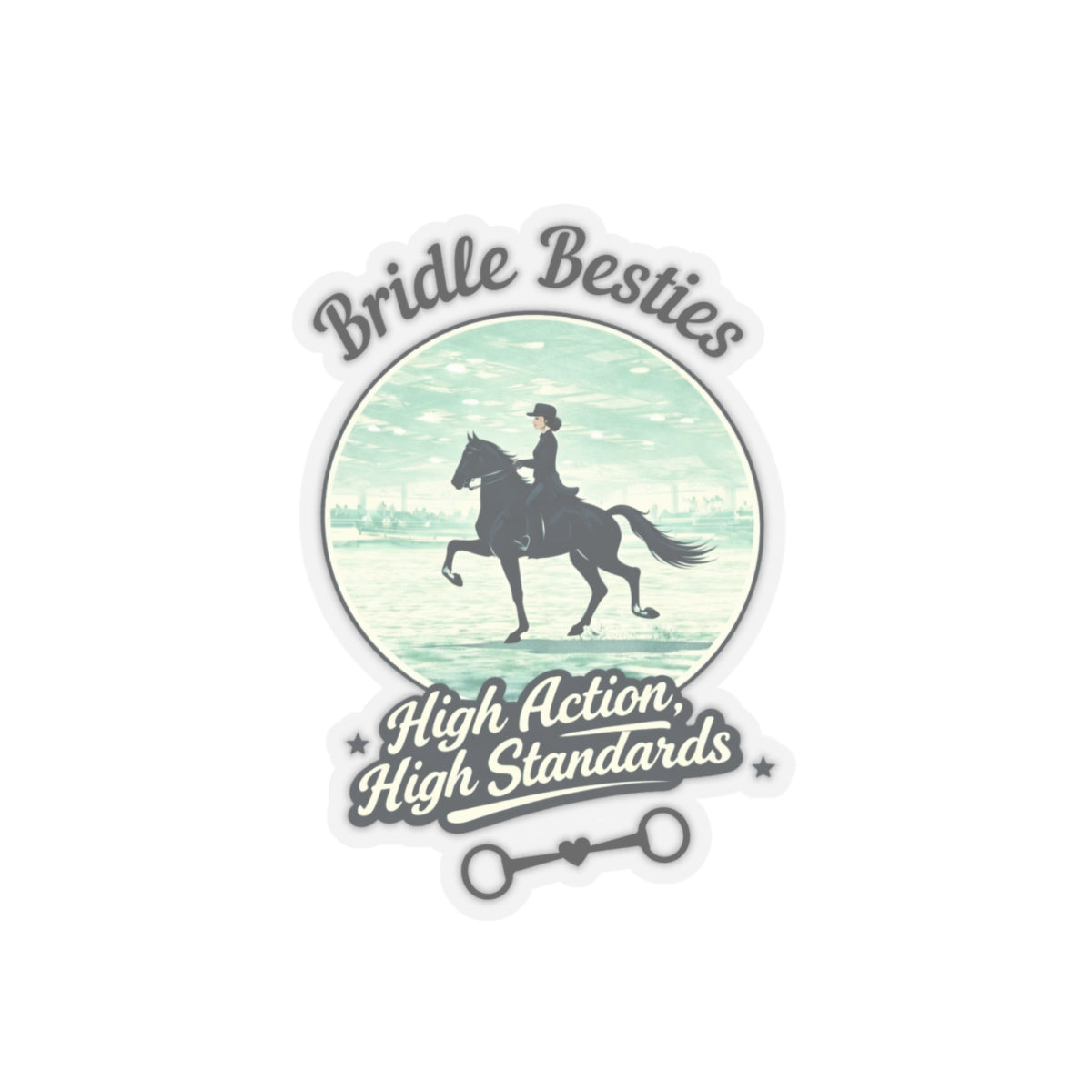 High Action, High Standards Saddle Seat Horse Show Sticker - view 5