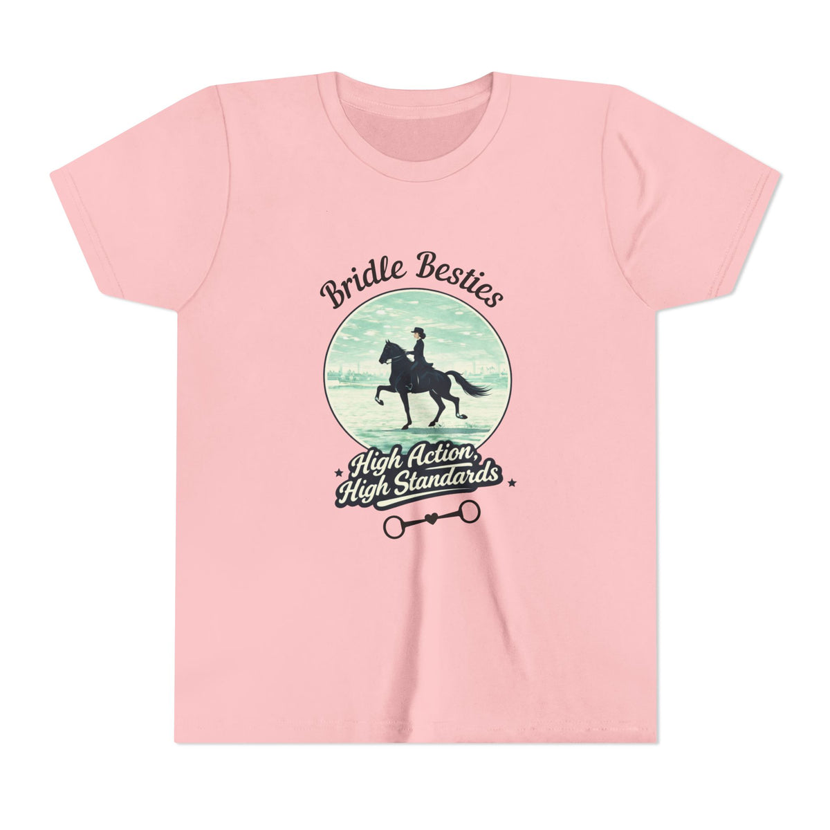 High Action, High Standards Saddle Seat Horse Show Youth T-Shirt - view 4