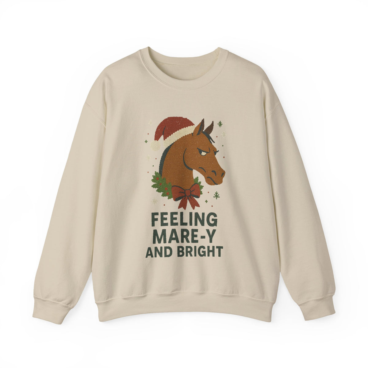 Feeling Mare-y and Bright Christmas Horse Sweatshirt - Bridle Besties