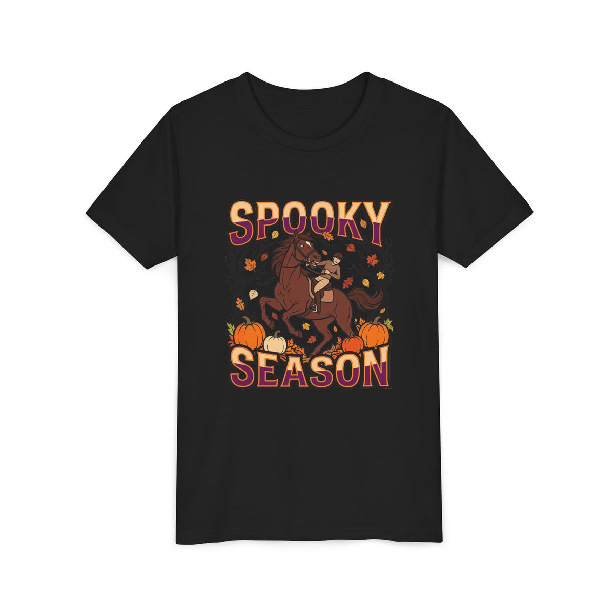 Spooky Season Halloween Horse Youth T-Shirt - view 9