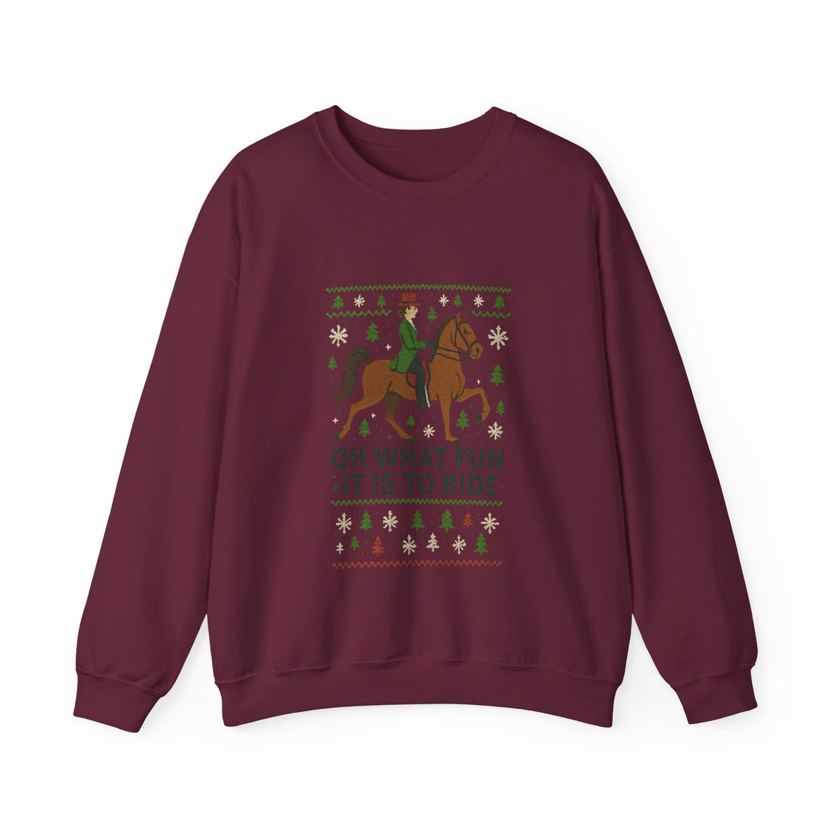 Oh What Fun It Is To Ride Christmas Horse Sweatshirt - view 3