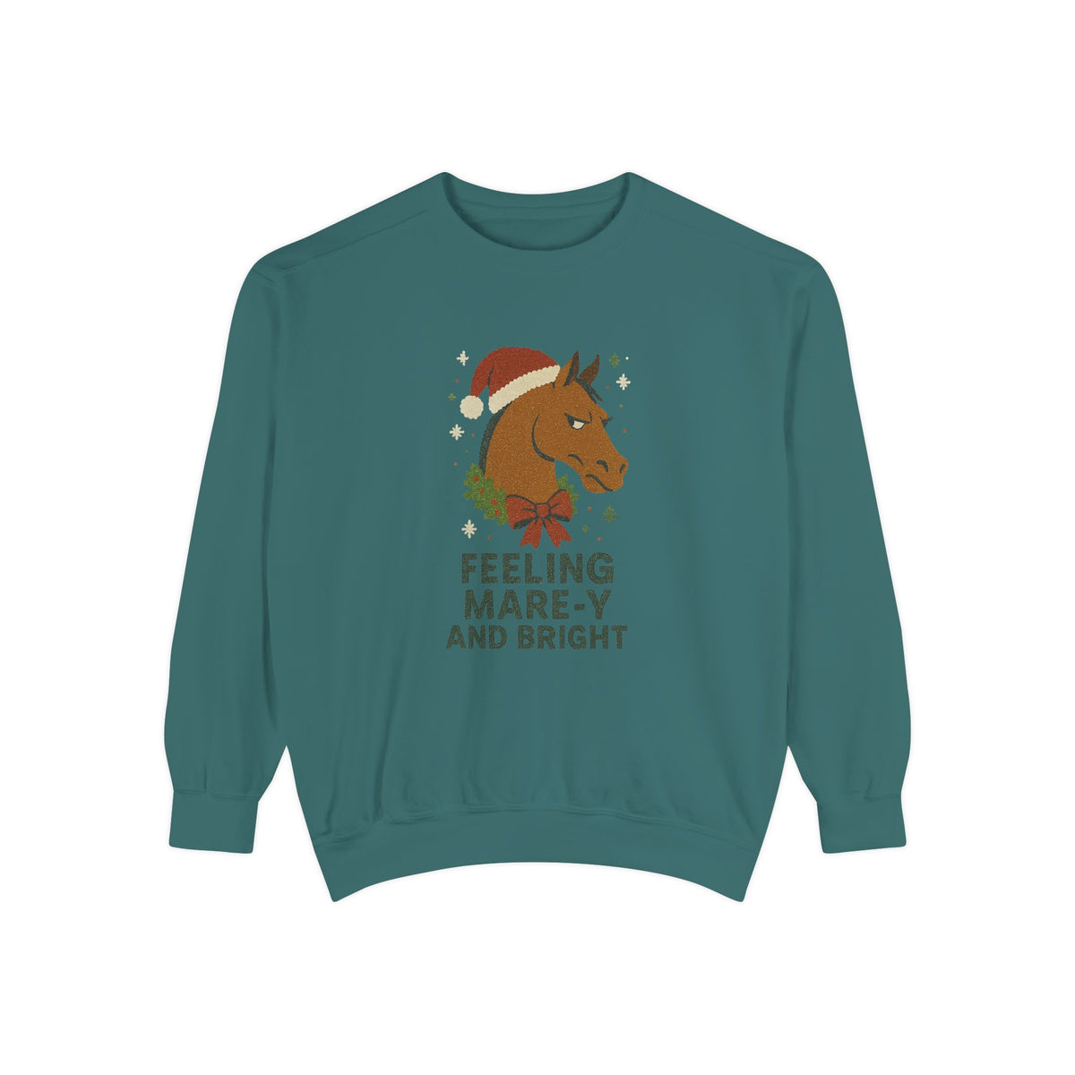 Feeling Mare-y and Bright Christmas Horse Sweatshirt (Premium) - view 4