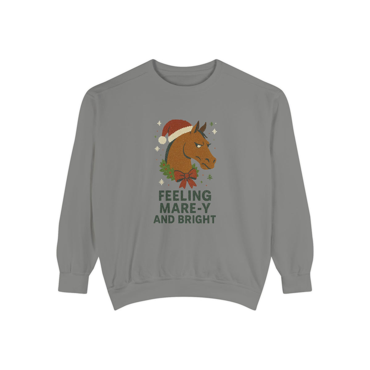 Feeling Mare-y and Bright Christmas Horse Sweatshirt (Premium) - view 3
