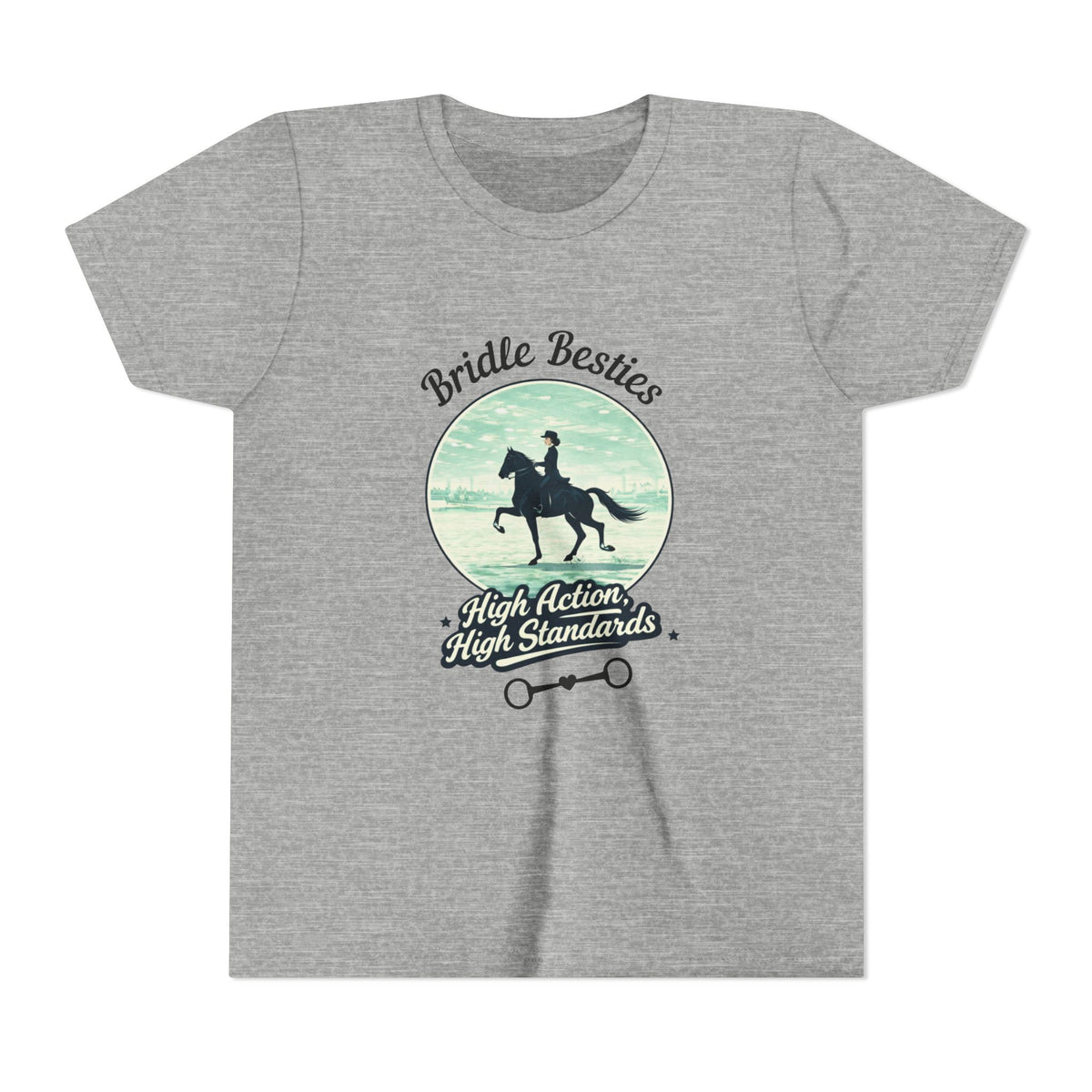 High Action, High Standards Saddle Seat Horse Show Youth T-Shirt - view 3