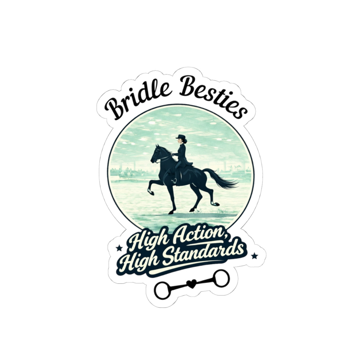 High Action, High Standards Saddle Seat Horse Show Sticker - view 6