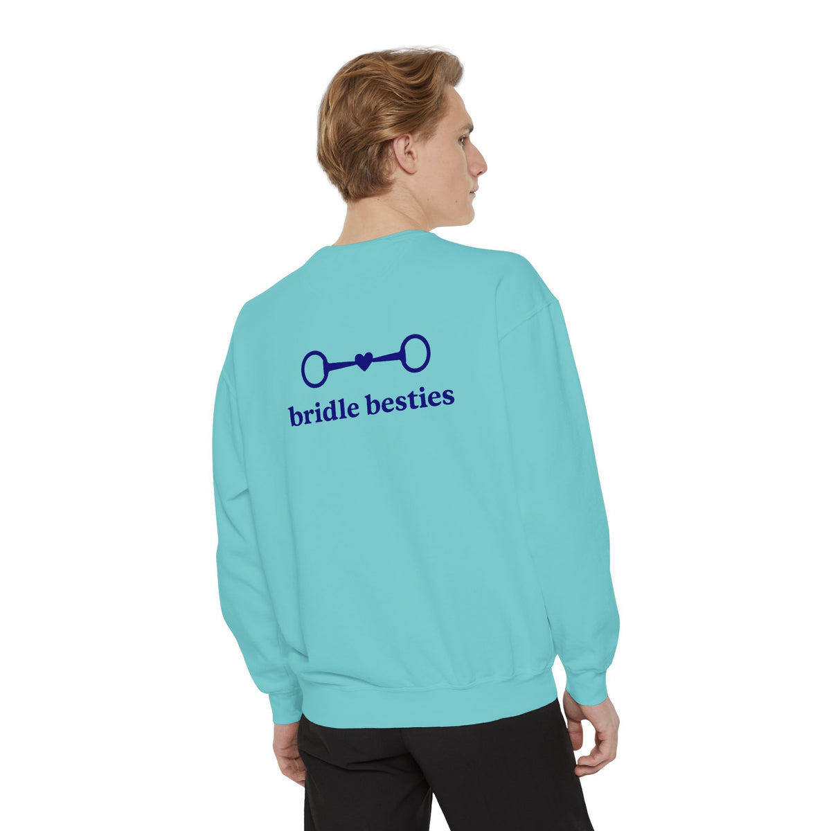 Bridle Besties Preppy Wordmark Sweatshirt (Navy, Premium) - view 8