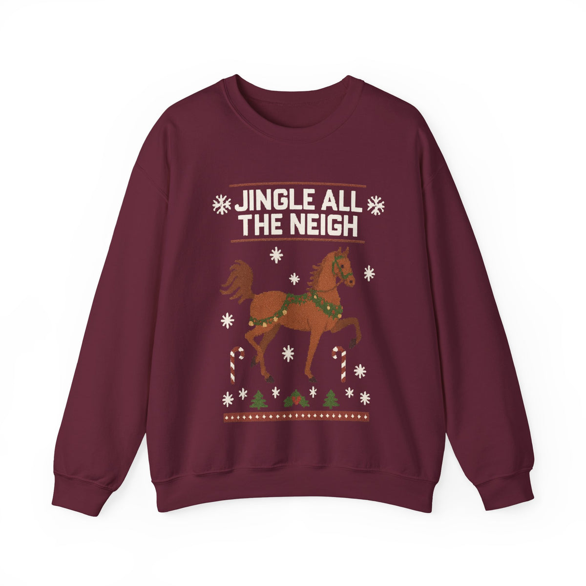 Jingle All The Neigh Christmas Horse Sweatshirt - view 3
