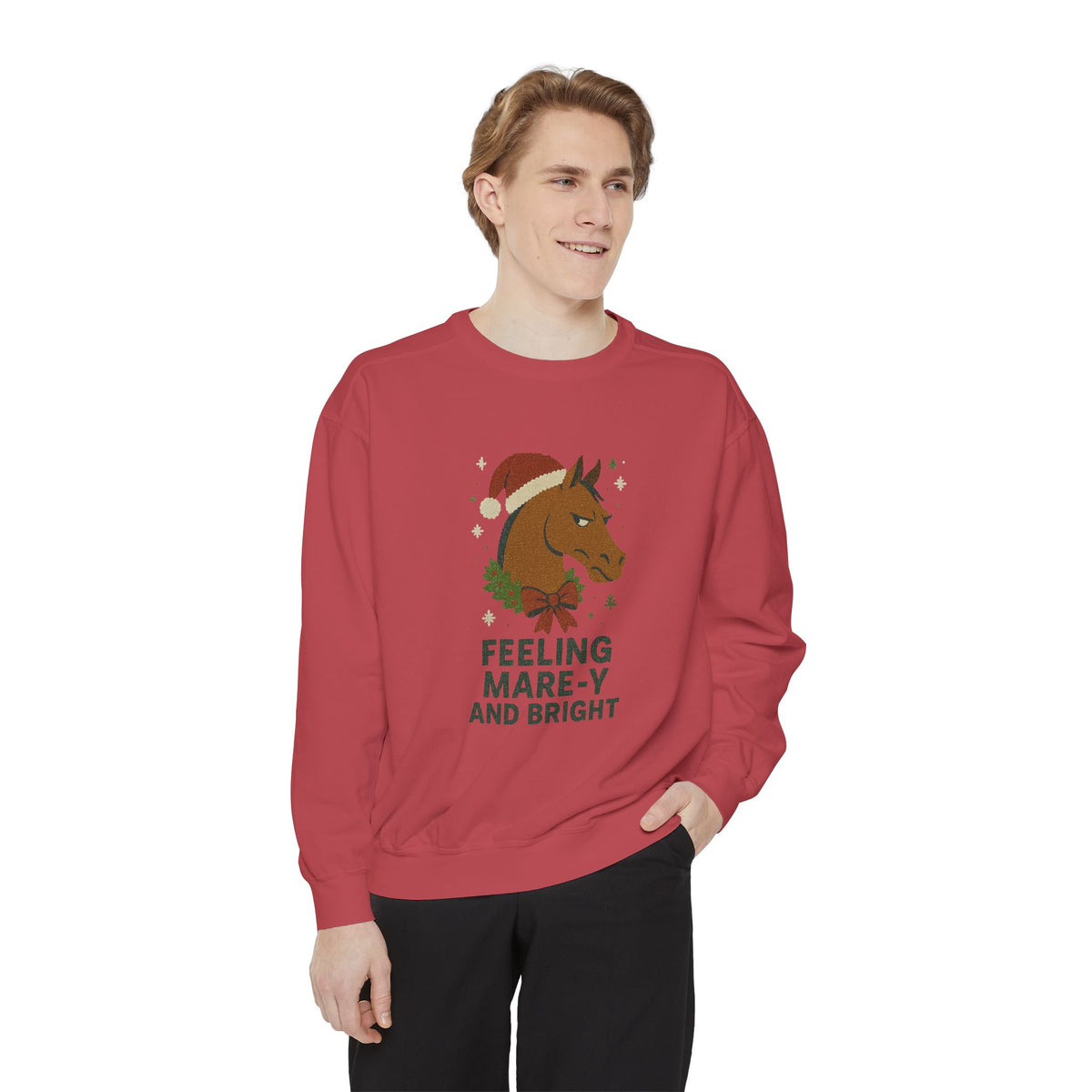 Feeling Mare-y and Bright Christmas Horse Sweatshirt (Premium) - view 6