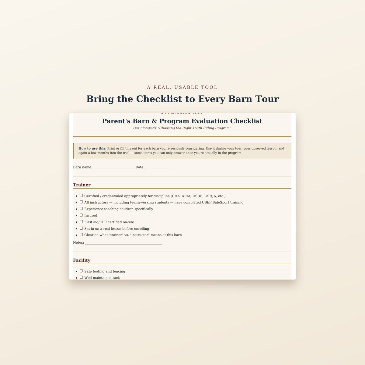 Choosing the Right Youth Riding Program: Complete Parent Toolkit